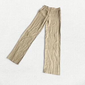 Maria Vittoria Paolillo MVP Wardrobe Linen Trousers in Natural Tan
